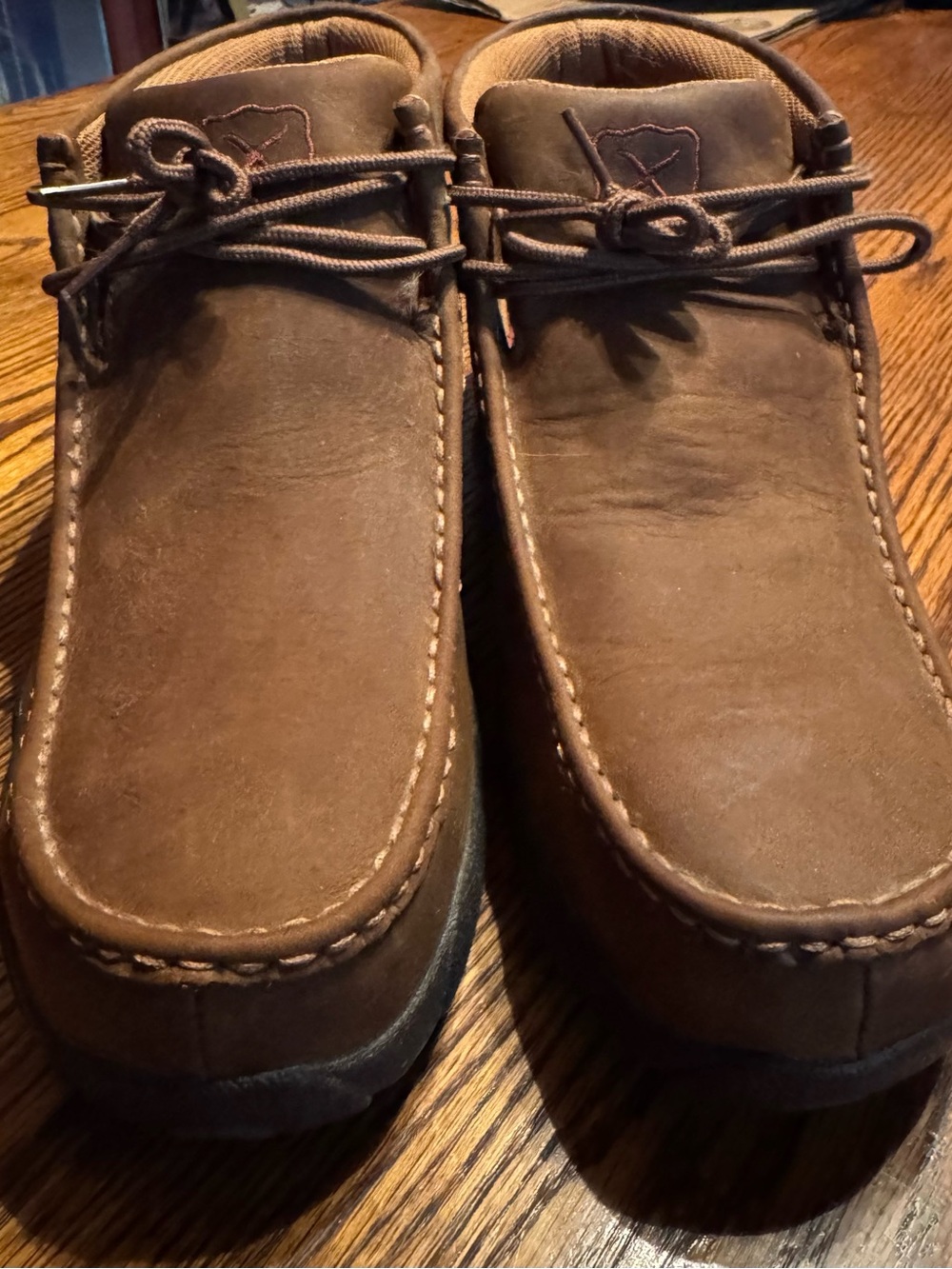 Twisted X Men's Brown Leather work Moc Toe Shoes steel toe